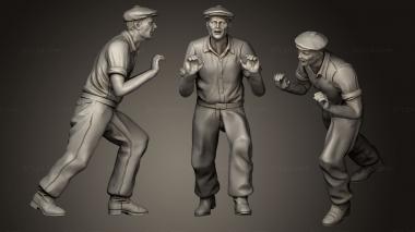 Figurines of people workers 6 3d model